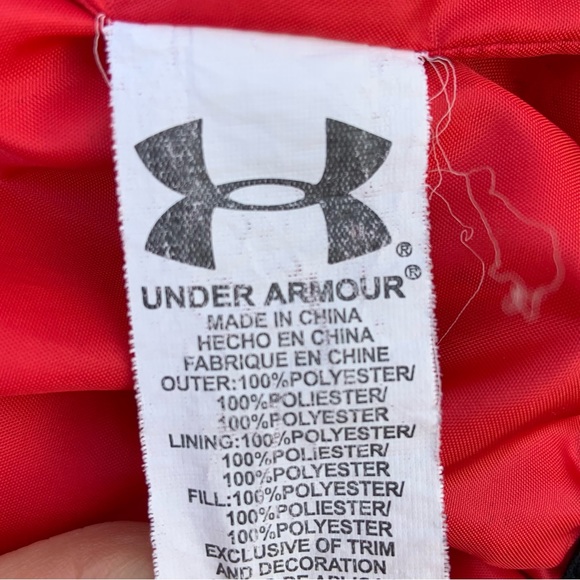 Under Armour Youth Puffer Jacket Large with Hood Hooded - Picture 5 of 8